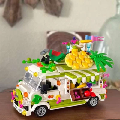 Fruit Car Building Set  Building Blocks Toy With light Vintage Childhood Serie - Image 1 of 4