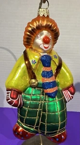 Kurt Adler Polonaise Clown mundgeblasenes Glas Weihnachtsschmuck orange Haare hell - Bild 1 von 10