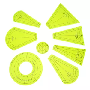 10pcs DIY Acrylic Patchwork Templates Sewing Quilting Cutting Craft Ruler Set US - Picture 1 of 12