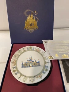 Disneyland 50th Anniversary Castle Plate #6 In Box - Picture 1 of 6