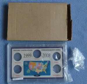 2005 U.S Quarter Commemorative Coins Protective Display Case Mn. Ks. Ca. Or. WV. - Imagen 1 de 8