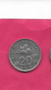 MALAYSIA KM52 2005 UNC-UNCIRCULATED MINT OLD  20 SEN LARGE COIN - Picture 1 of 1