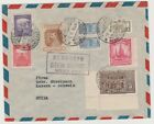 Couverture courrier aérien commercial Columbia 1949 Manizales à Lucerne Suisse