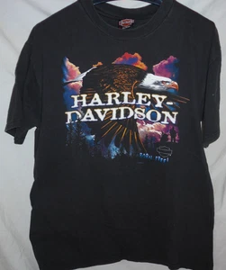 vtg Harley Davidson SKAGIT Burlington WA Seattle Made in USA Shirt Sz L 1998 - Picture 1 of 4