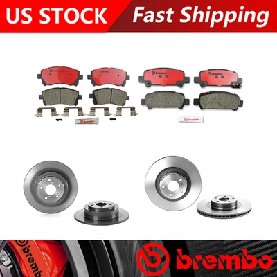 Kit de rotores de freno y pastillas de freno de cerámica Brembo para Subaru Outback 2001 Foto 1 de 4