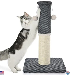 Made4Pets 23,6 Zoll strapazierfähiger Katzenkratzbaum mit Sisal und hängenden Kugeln - Bild 1 von 7