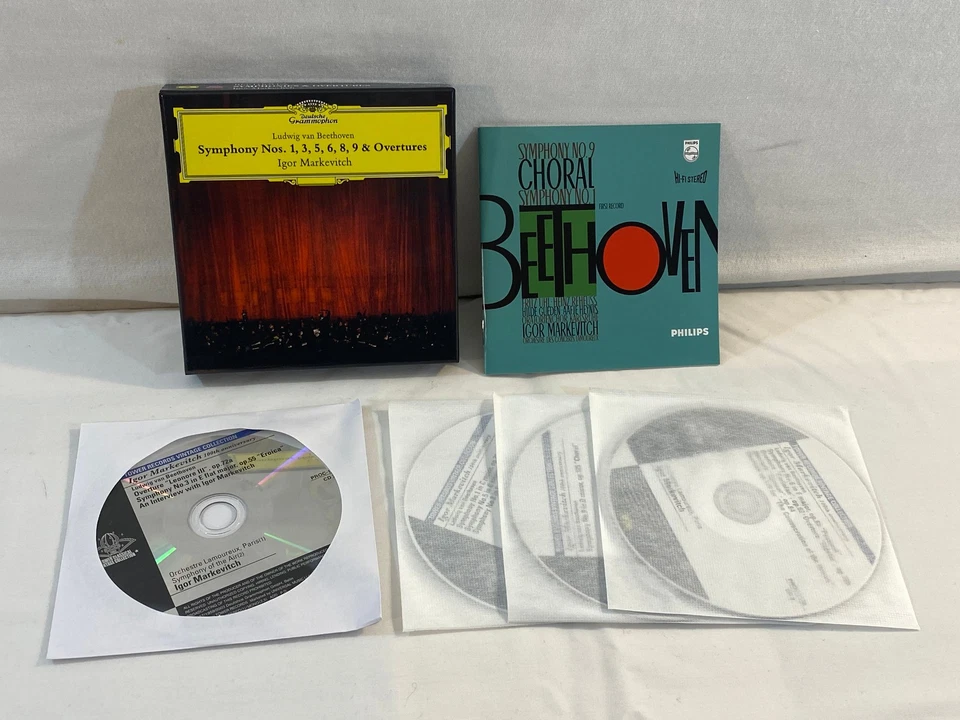 Beethoven Markevitch Symphony No. 13 5 6 8 9 & Overtures 4CD Box Set (NM) - Image 1 of 4