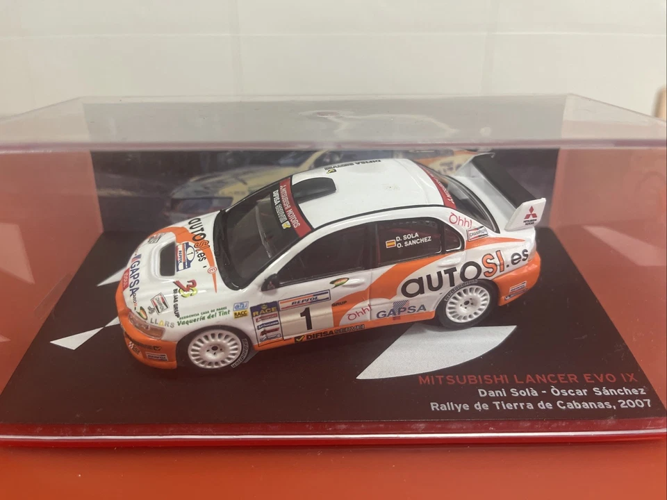 COCHE 1/43,ALTAYA. CAMPEONES ESPAÑOLES MITSUBISHI LANCER EVO IX R.  CABANAS 2007 - Imagen 1 de 3
