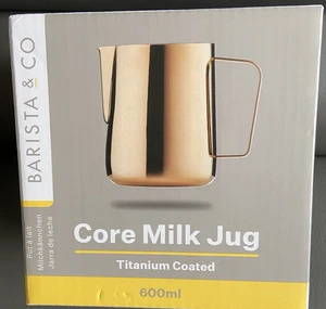 Barista & Co Core 600ml Milk Jug -Titanium Coated Stainless Steel-Brass Cloured - Picture 1 of 2