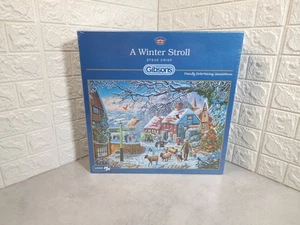 Gibsons Jigsaw Puzzle 1000 Piece A Winter Stroll Steve Crisp NEW - Picture 1 of 4