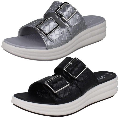 Donna Clarks Cloudsteppers Sintetico Intrecciato Fibbia Sandali Sabot : Drift