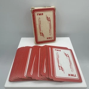Paquete completo de baraja de cartas de avión TWA Trans World Airlines de colección - Imagen 1 de 4