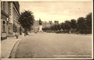 WINCHESTER Vintage Postcard ~1920 King Alfred's Monument England Great Britain