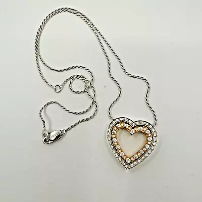 DAMIANI "Belle Epoque" Double Heart Necklace Diamond - Image 1 of 4
