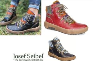 Josef Seibel Shoes Germany Leather comfort knitted collar boots Seibel Maren 06