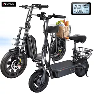 iScooter 1000W Electric Scooter With Seat Long Range Commuting E-Scooter 28MPH - Picture 1 of 17