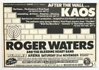 Pin Floyd Roger Waters 1987 Wembley Concert Advert After The Wall Radio Kaos