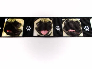 Ribete de ribete para perros perros perro pug 22 mm - Imagen 1 de 2