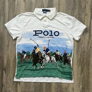 Ralph Lauren Polo Stampede Polo Player Equestrian Horseman Stadium Shirt Size L - Picture 1 of 4