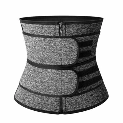 Entrenador de cintura para mujer modelador corporal cinturón de sudor más delgado control abdomen banda de neopreno Foto 1 de 4