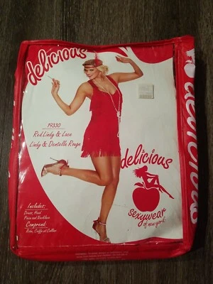 GGGp Adult Sexy Wear Of New York Red Lindy And Lace  Halloween Costume Size S/M - Image 1 of 4