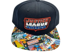 Cappello snapback retrò DC Comics Bioworld nero Justice League - Foto 1 di 5