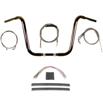 Kit de manillar Ape Hanger 2007-2010 Harley-Davidson Softail 1 1/4" negro 14" Foto 1 de 2