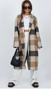 Princess Polly Penelope Coat Beige Size L/XL (originally $140) - Picture 1 of 4