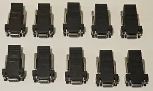 10 x Modular Adapter DB9F to RJ45F Adapter -Fresenius (K & T) machine compatible - Picture 1 of 3