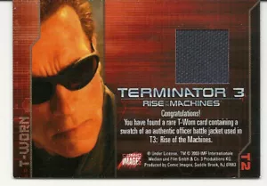 TERMINATOR 3 "RISE OF THE MACHINES" OFFICERS BATTLE JACKET T2 CARD - Picture 1 of 2
