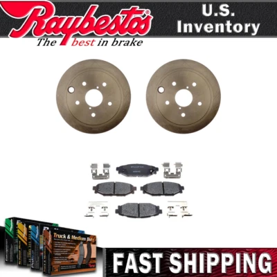 Kit traseiro rotores de freio pastilhas de freio de cerâmica e ferragens para Subaru WRX 2015 - Imagem 1 de 4