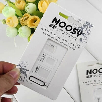 Noosy SIM Card Adapter Nano Micro Standard Converter Kit with SIM Tray Ejector - Image 1 of 4
