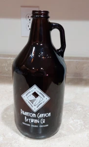 Phantom Canyon Brewing Company 64oz Beer Growler Brown Glass Bottle Colorado CO - Picture 1 of 2