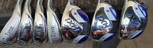SET 7 NEAR PERFECT LADY LYNX GLX60 GOLF CLUBS 3 HYBRIDS & 4 IRONS EXTRA NICE - Picture 1 of 12