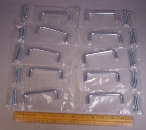 10 perillas de cajón de gabinete de cocina de acero inoxidable cromado para baño sin usar, en caja nos - Imagen 1 de 5