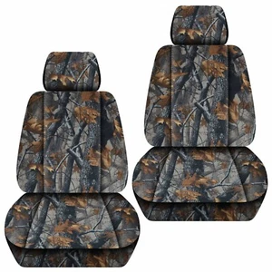 Front set car seat covers fits Ford Explorer 2003-2019  camo dark tree - Picture 1 of 1