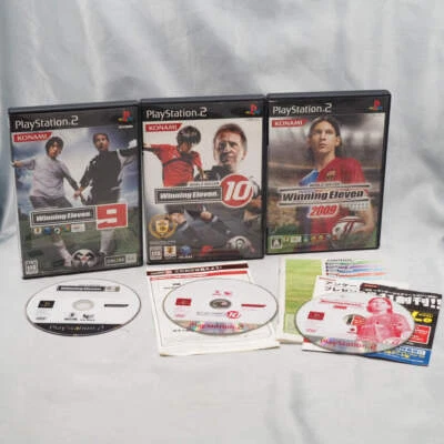 WORLD SOCCER Winning Eleven 9 / 10 / 2009 SET PS2 Sony KONAMI Tested Working - Image 1 of 4