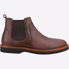 Hush Puppies Warren Chelsea Mens Classic Fashion Casual Smart Ankle Boots Brown