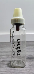 Vtg Evenflo Glass Baby Bottle Nipple Lid  Triangle Shape 8oz Dunhill Collectible - Picture 1 of 11