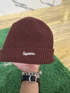 Size O/S- Supreme Loose Gauge Beanie Brown (FW24) - Picture 1 of 8