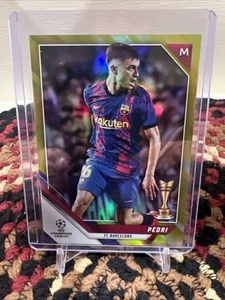 2021-22 TOPPS UEFA CHAMPIONS LEAGUE PEDRI BARCELONA ALL STAR ROOKIE YELLOW /250 - Picture 1 of 6
