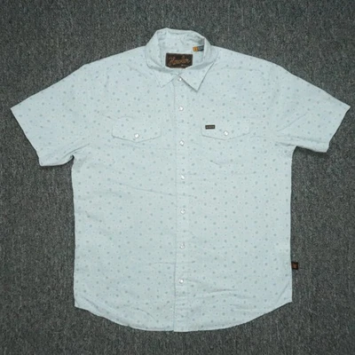 Howler Bros Shirt Mens Small Blue Western Pearl Snap Short Sleeve H Bar B - Image 1 of 4