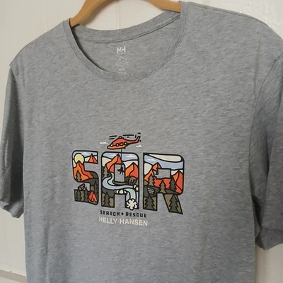 Camiseta Helly Hansen SAR Búsqueda y Rescate Gráfico Para Mujer Gris Medio Algodón SS Foto 1 de 4