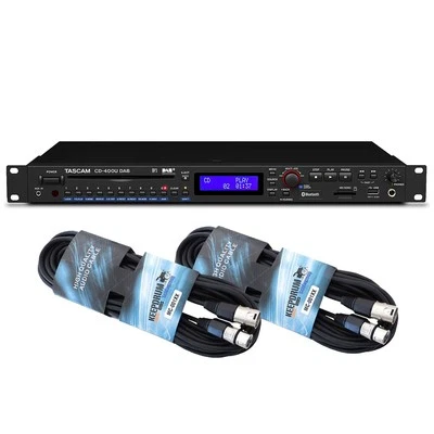 Tascam Medien-Player CD400UDAB USB Bluetooth CD-Player mit 2x XLR-Kabel - Bild 1 von 4
