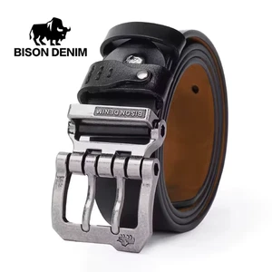Mens Belt High Quality Genuine Leather Strap Luxury Pin Buckle - Picture 1 of 12
