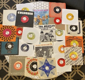 1960's ROCK/POP 45 lot (23) w/Picture Sleeves*Beatles/Dylan/Chicago/Seger, more - Picture 1 of 6