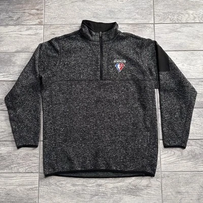 ANTIGUA Sacramento Kings 75th Anniversary Gray Fortune Quarter-Zip Men's XL NBA - Image 1 of 4