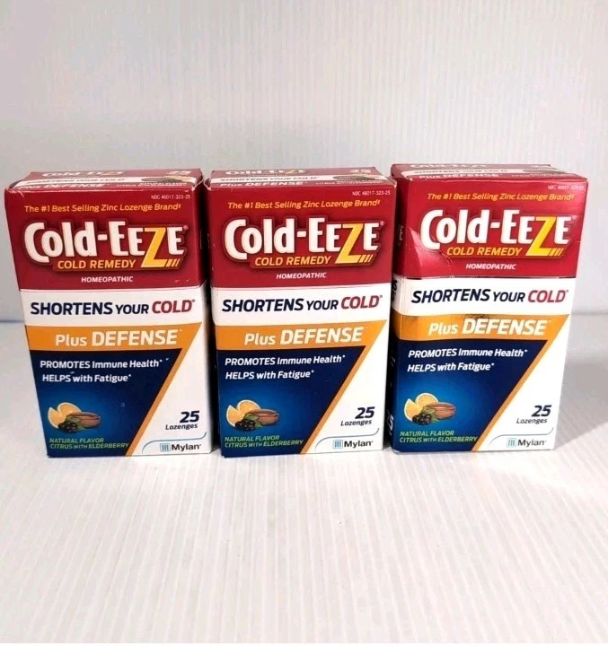 3 pastillas homeopáticas Cold Eeze Plus Defense 25 cítricos saúco remedio para el resfriado Foto 1 de 1
