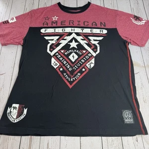 American Fighter Training Division MMA Graphic T Shirt Mens 3XL Red Black Tee - Picture 1 of 14