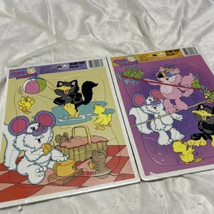 Vintage New Lot Of 2  1987 Pure-tenders Frame Tray Puzzle Hallmark Golden  - Picture 1 of 6